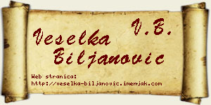 Veselka Biljanović vizit kartica